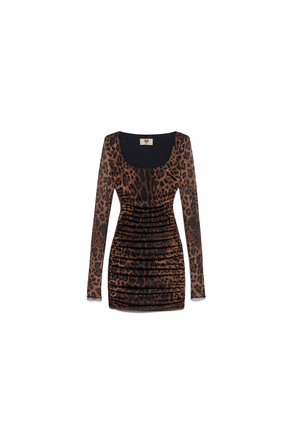 Vestido corto de tul con estampado animal   lulu ANIYEBY