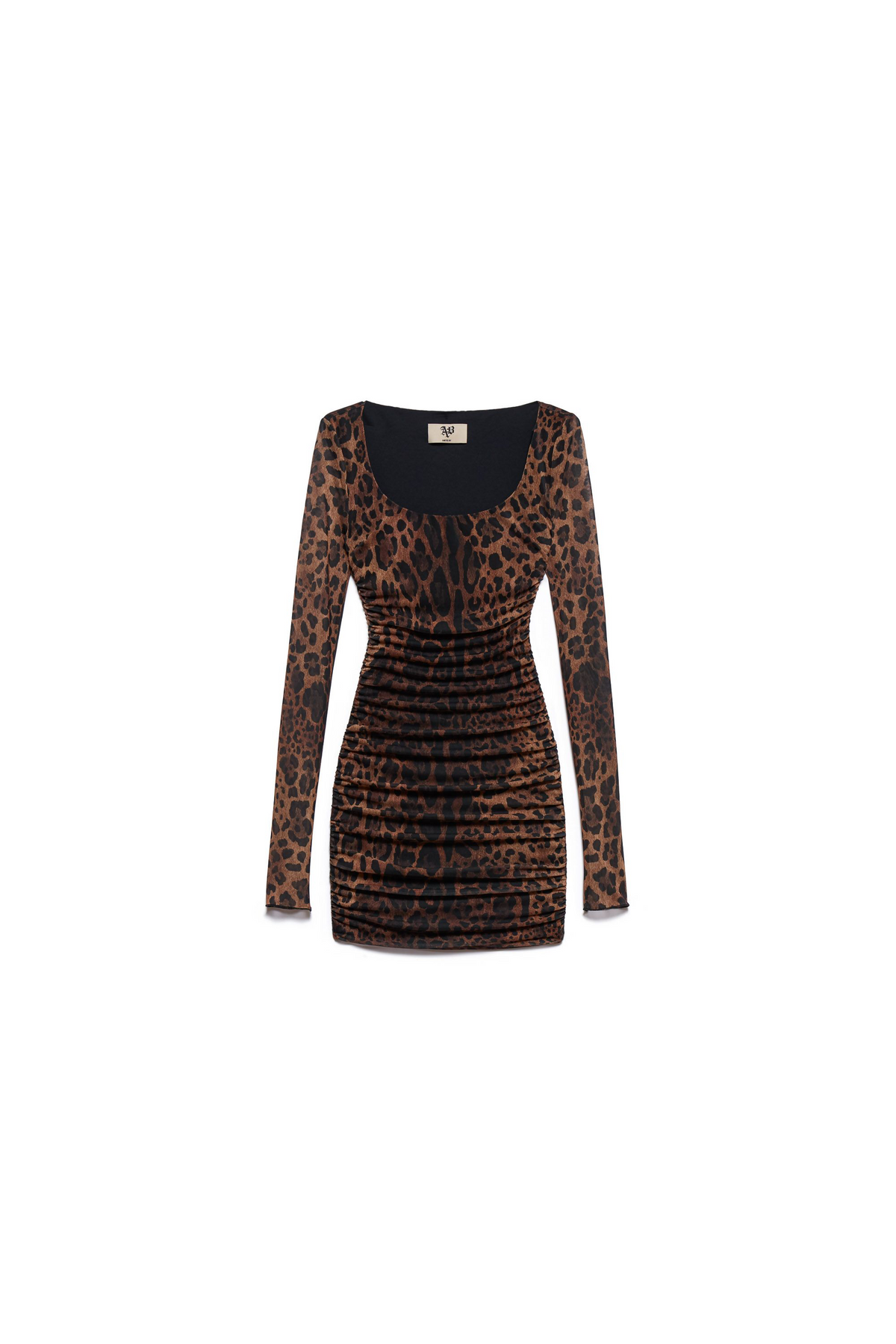 Vestido corto de tul con estampado animal   lulu ANIYEBY