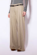 Pantalón de pierna amplia en beige