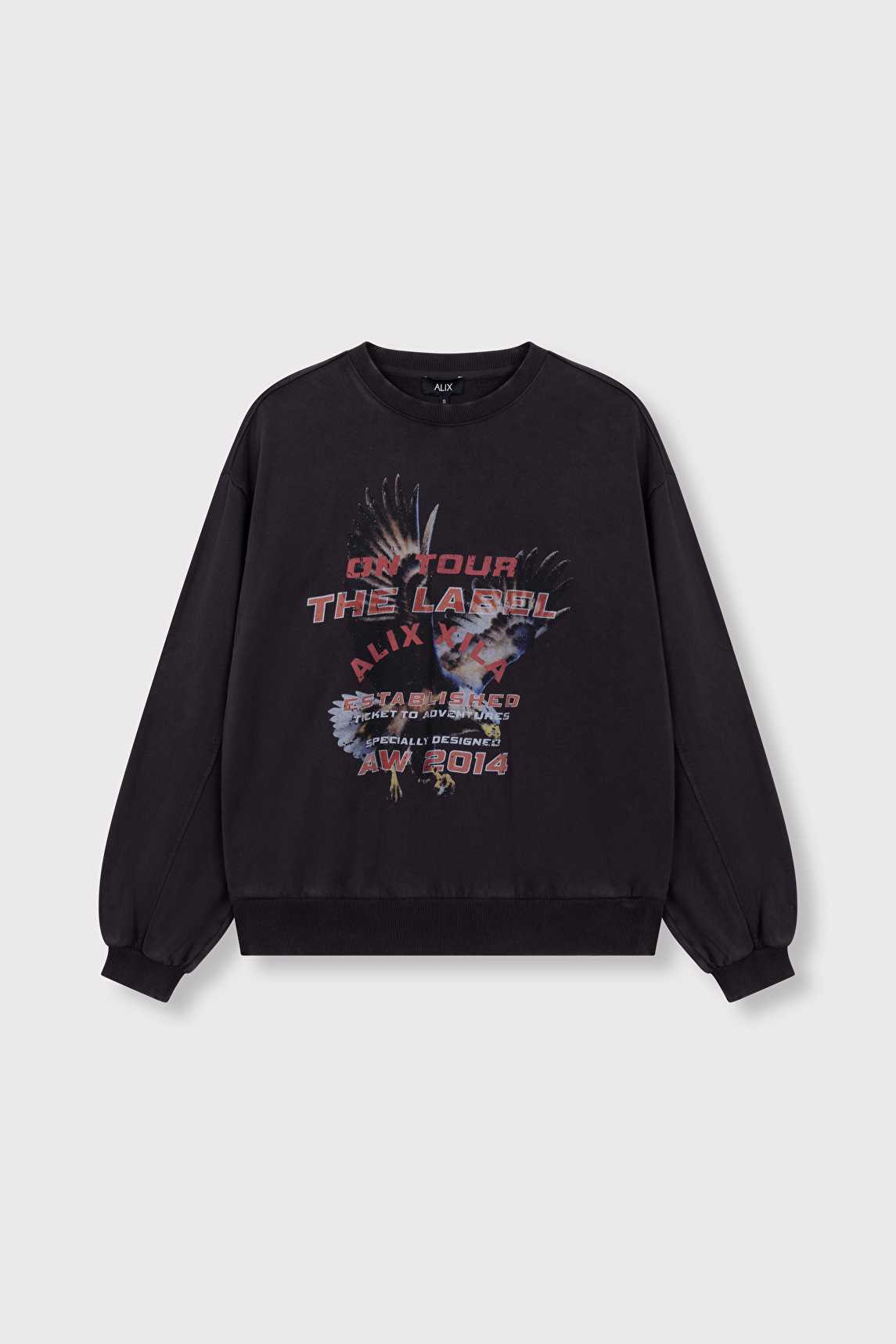 Sudadera Negra Con Estampado Gráfico