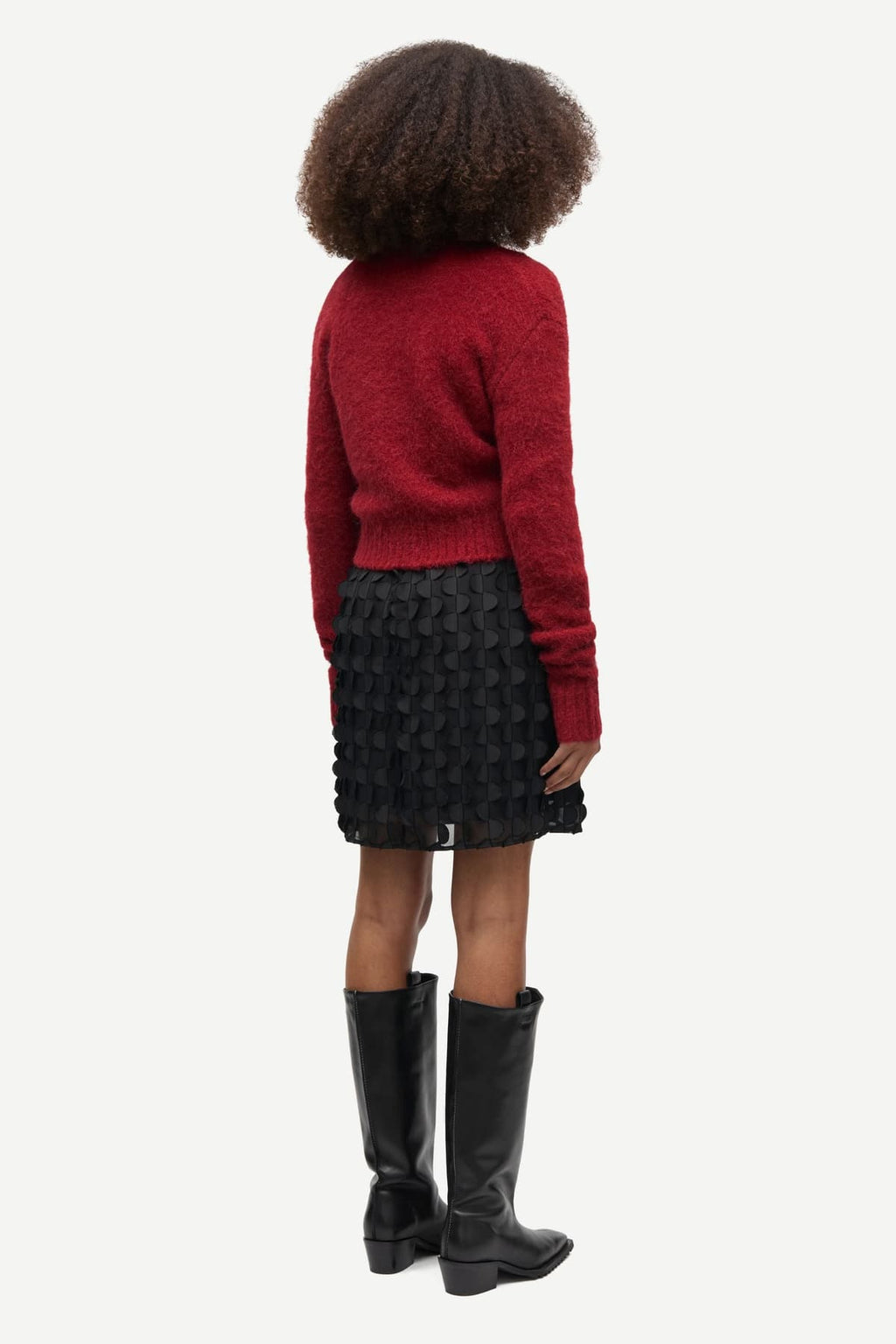 Cardigan chaqueta de punto roja