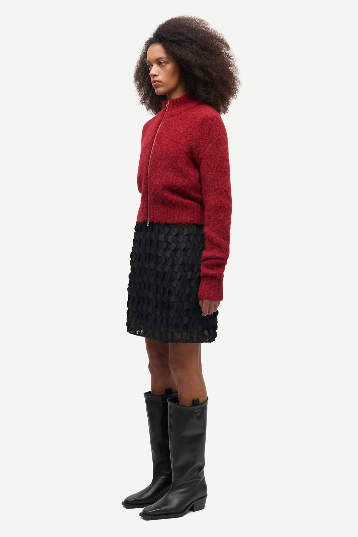 Cardigan chaqueta de punto roja