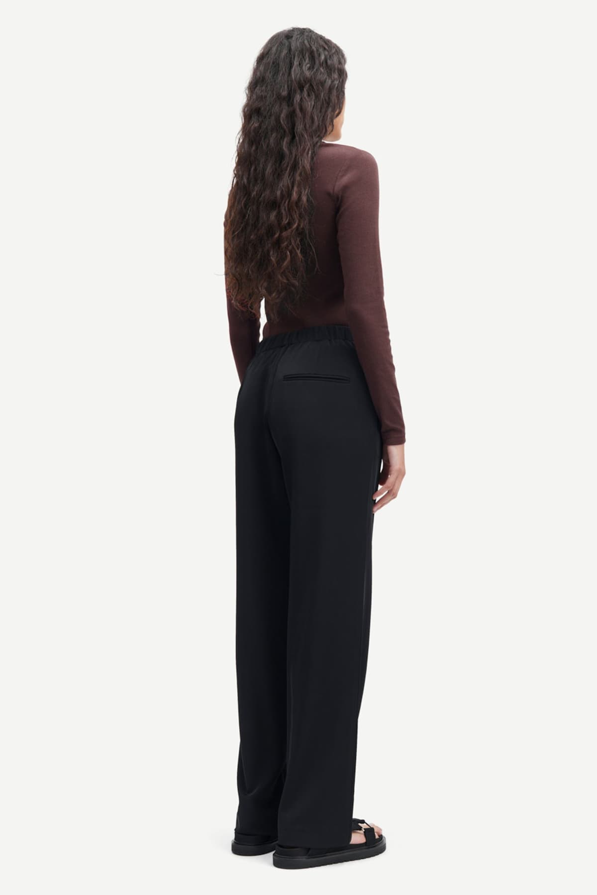 Camiseta mujer basica marron SAMSOE SAMSOE