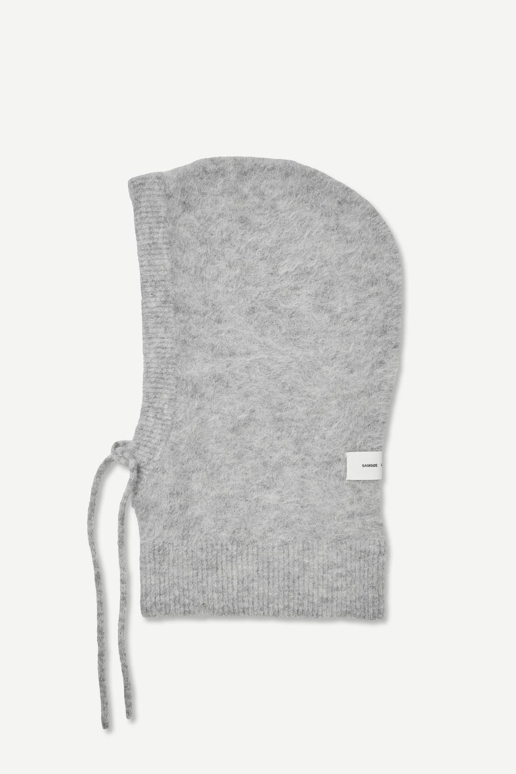 Gorro tipo pasamontañas de punto gris
