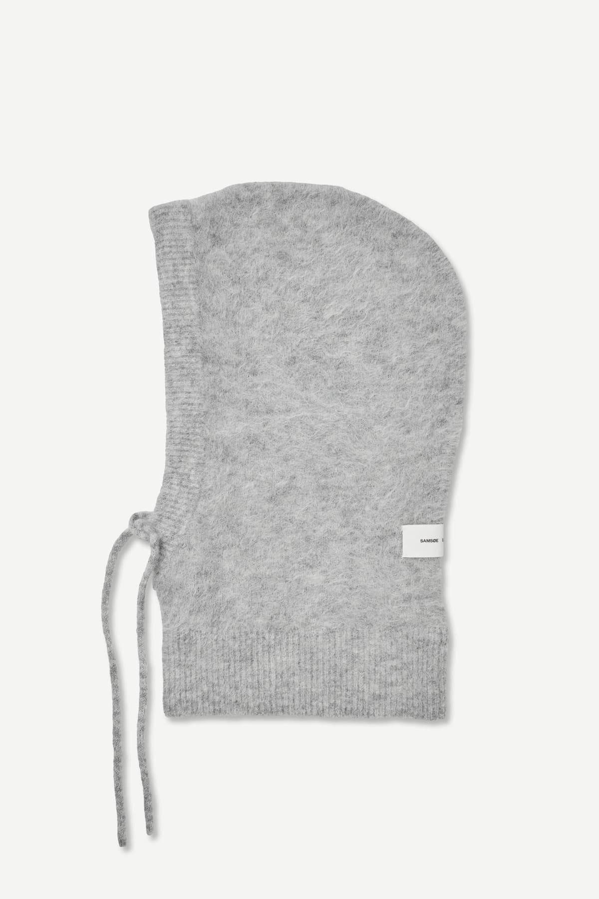 Gorro tipo pasamontañas de punto gris