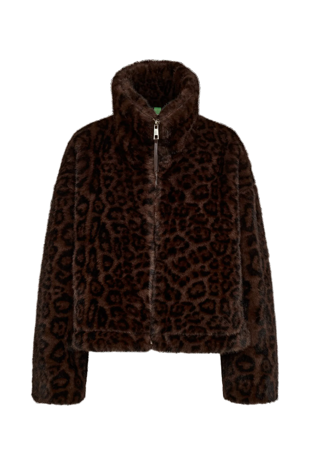Chaqueta de mujer de pelo efecto leopardo
