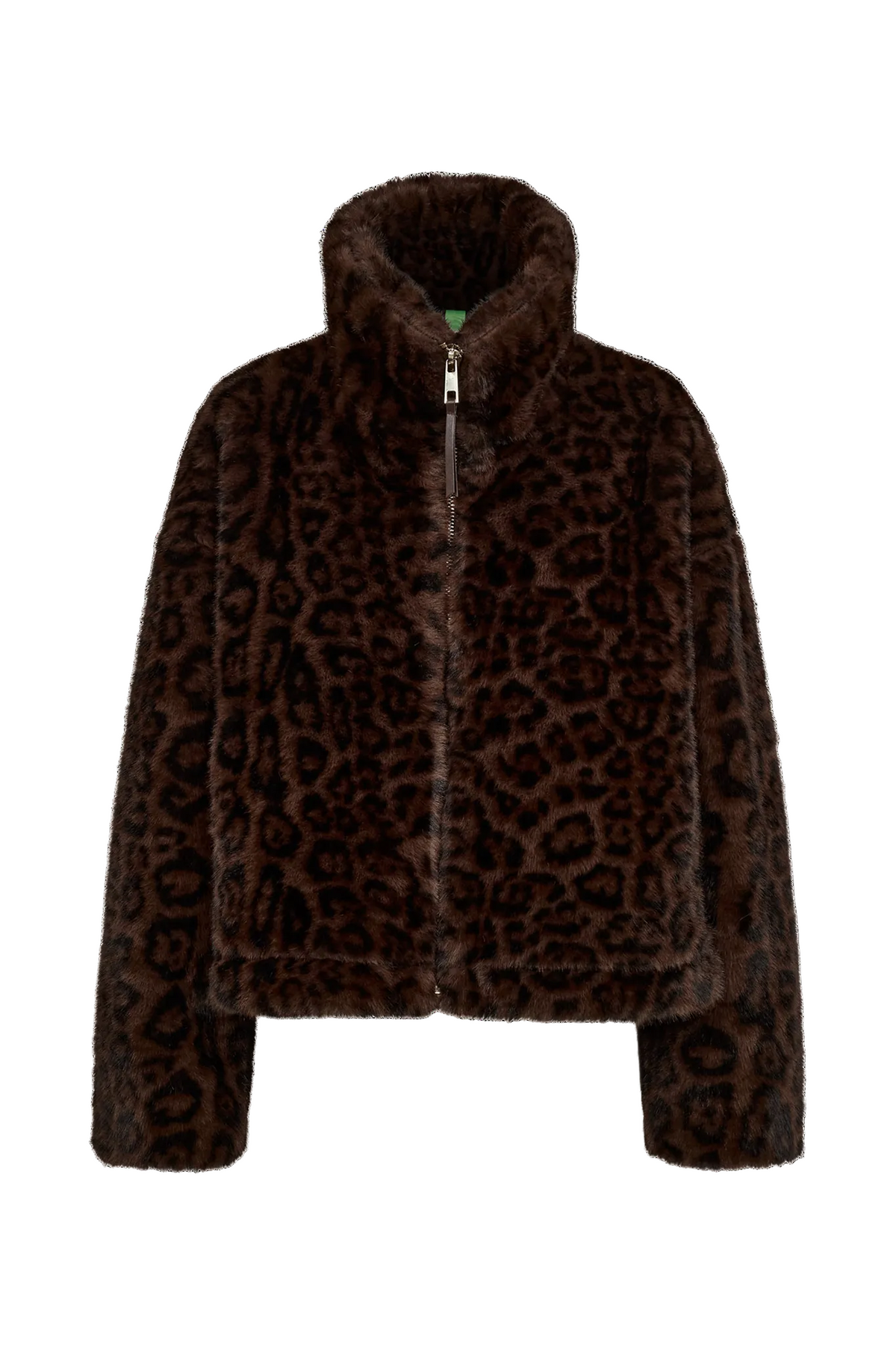 Chaqueta de mujer de pelo efecto leopardo