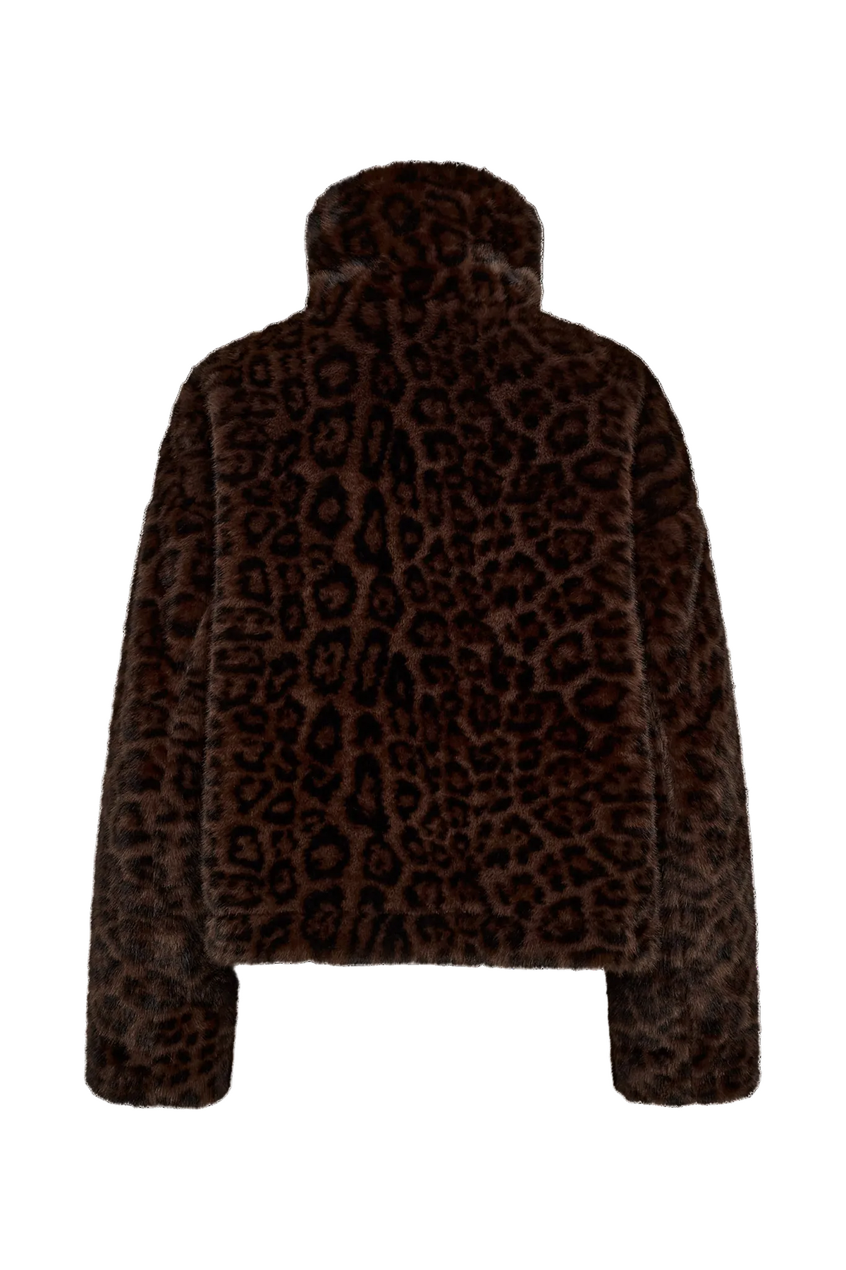 Chaqueta de mujer de pelo efecto leopardo