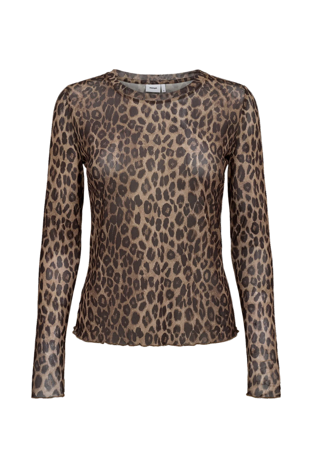 Top de tul de mujer estampado leopardo