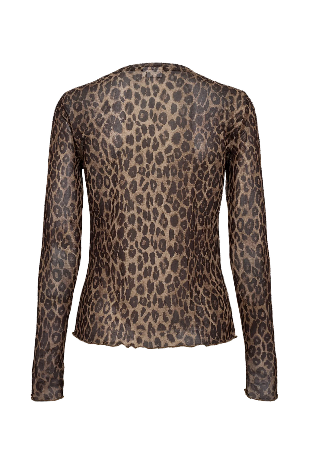 Top de tul de mujer estampado leopardo