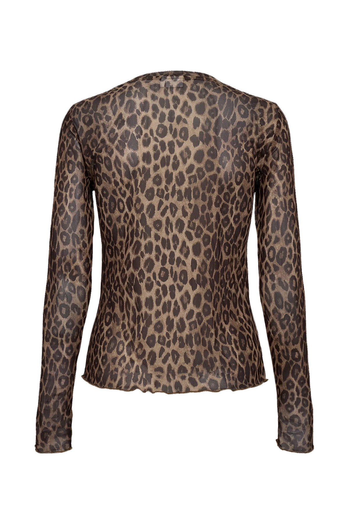 Top de tul de mujer estampado leopardo