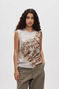 Top sin mangas efecto tie dye