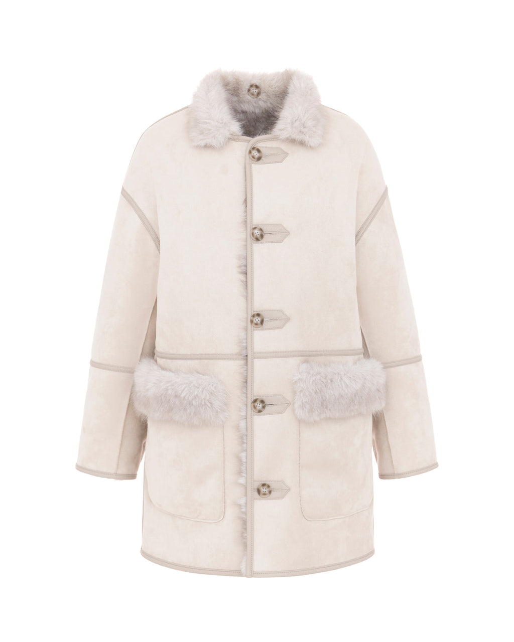 Abrigo reversible con cuello alto