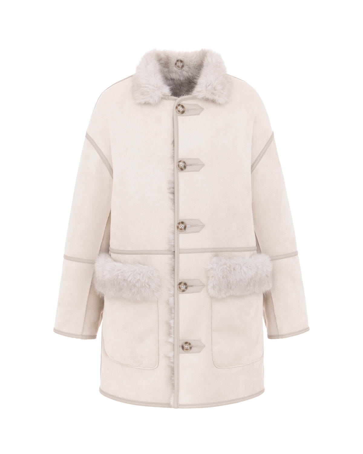 Abrigo reversible con cuello alto