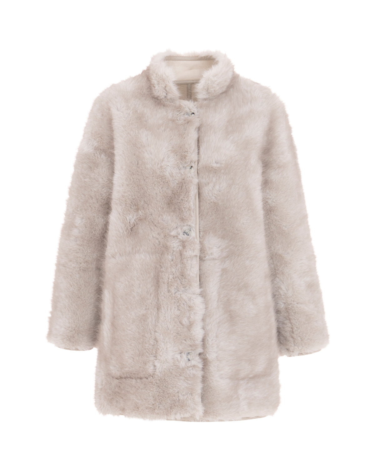 Abrigo reversible con cuello alto