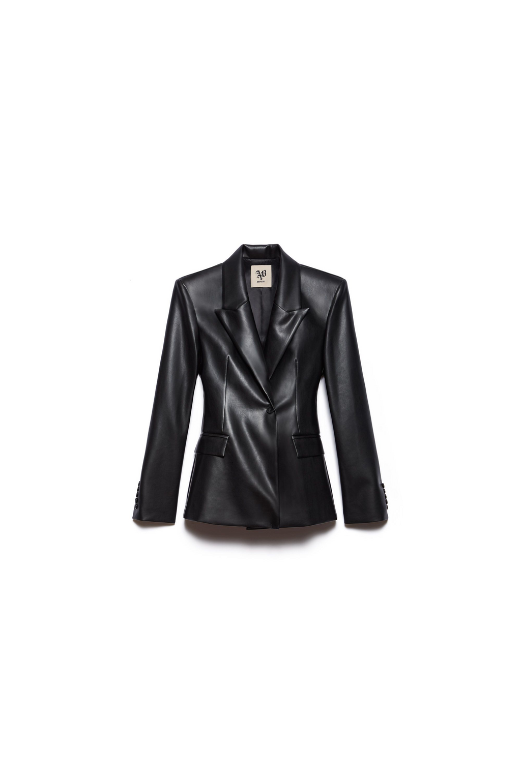 blazer acampanado de efecto napa con un unico boton💰