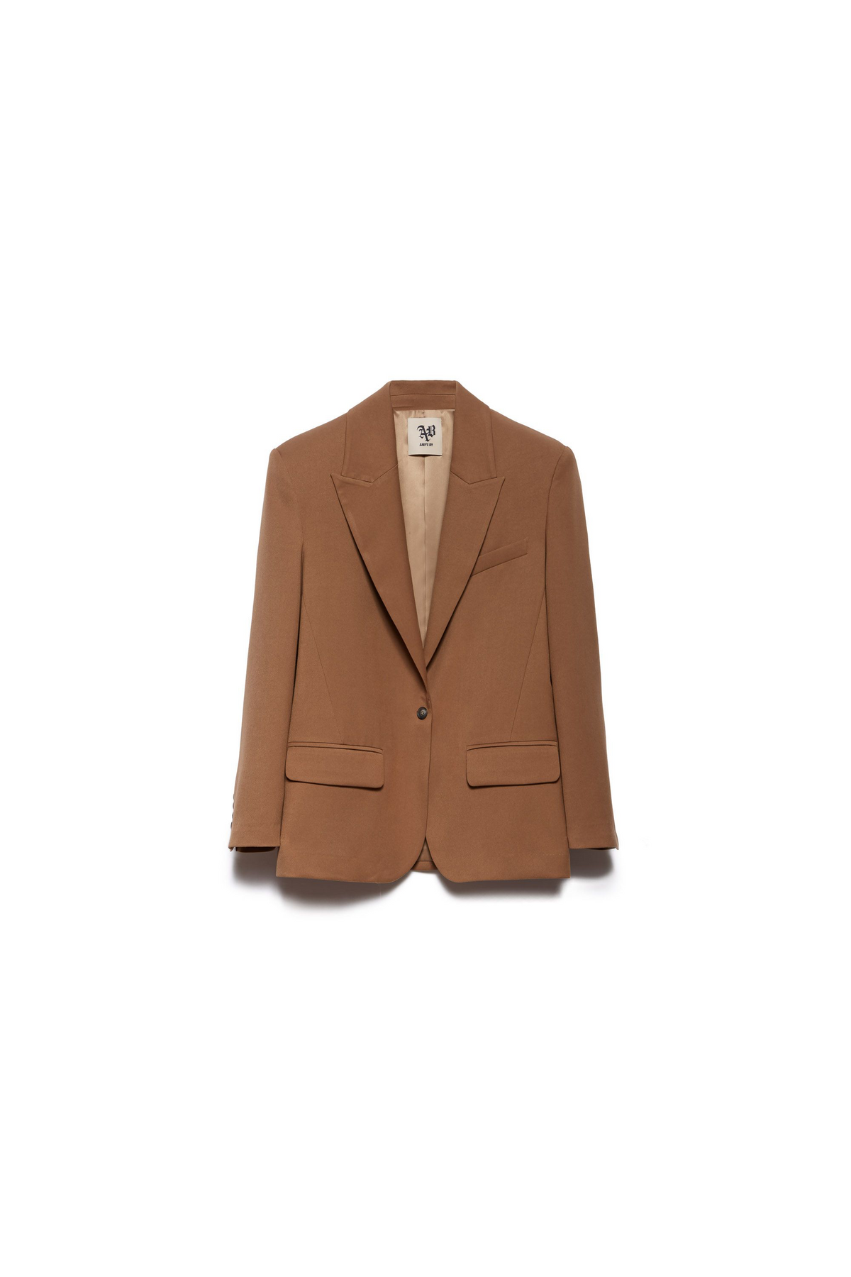 Blazer de traje entallado camel