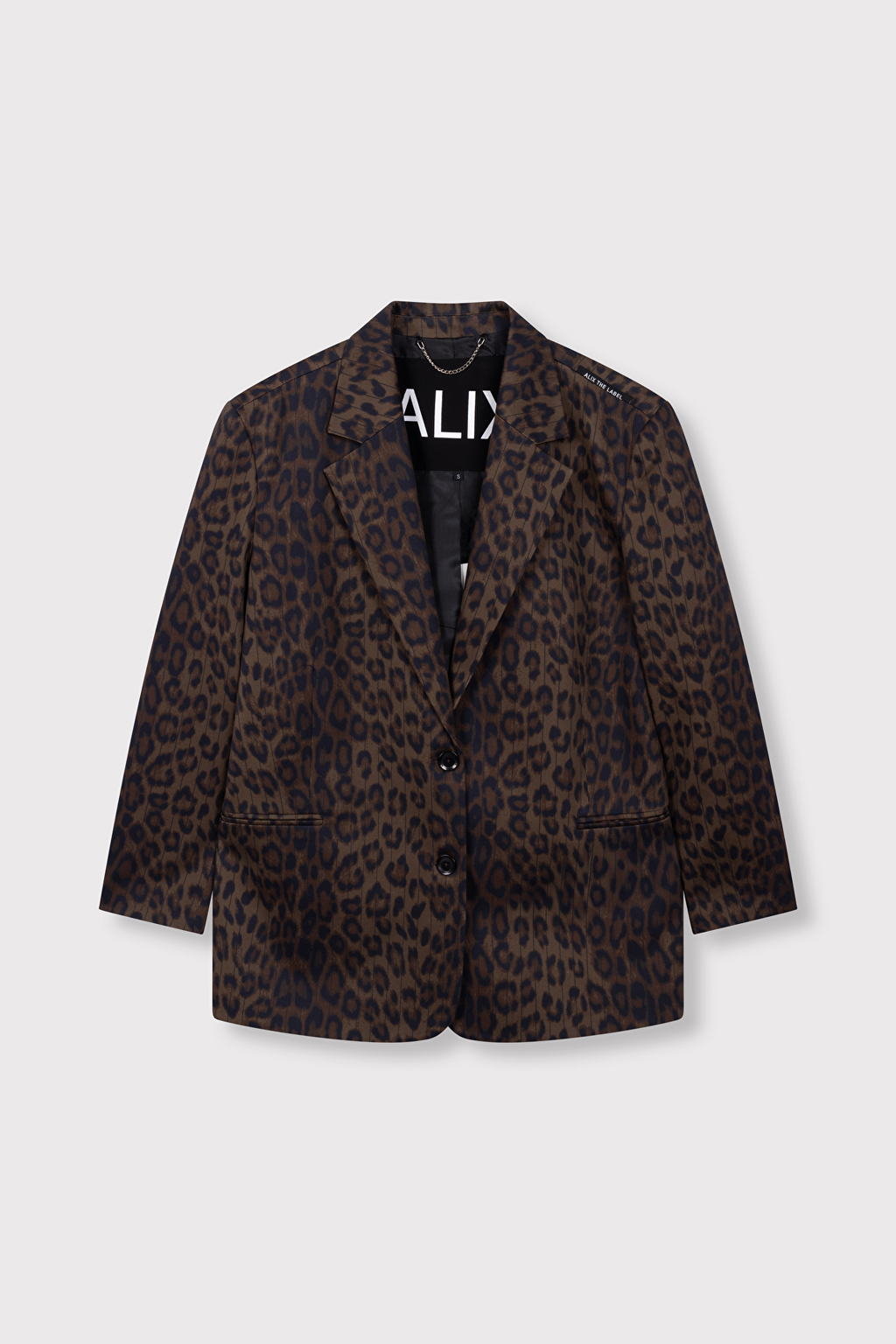 Blazer oversize de estampado animal