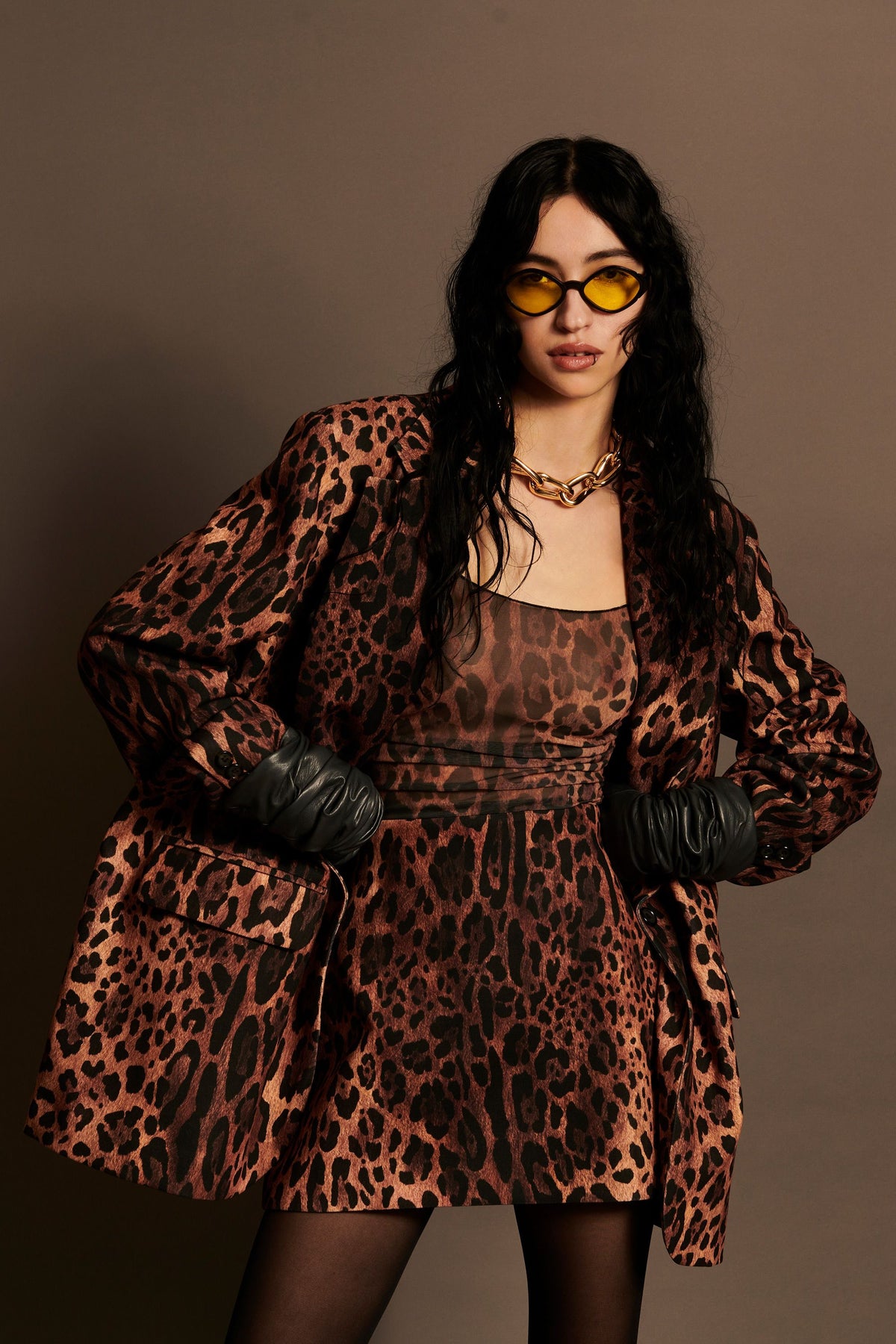 blazer oversize de estampado animal💰