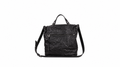 Bolso de piel con asa y bandolera