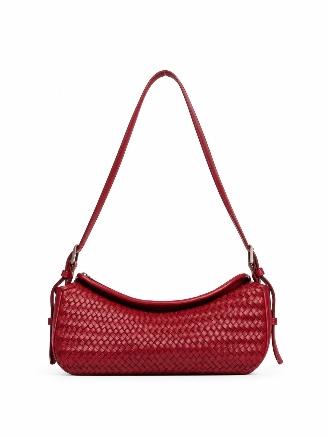 bolso de piel trenzada de hombro