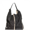 Bolso shopper de ante con detalles efecto piel de oveja REHARD