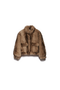 Bomber piel en tonos camel ANIYE BY