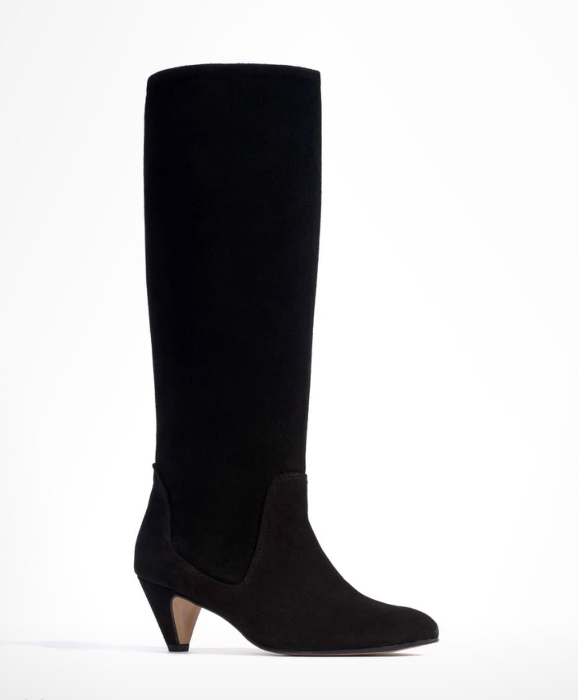 Bota alta de ante negro con tacón ANONIMOUS COPENHAGEN