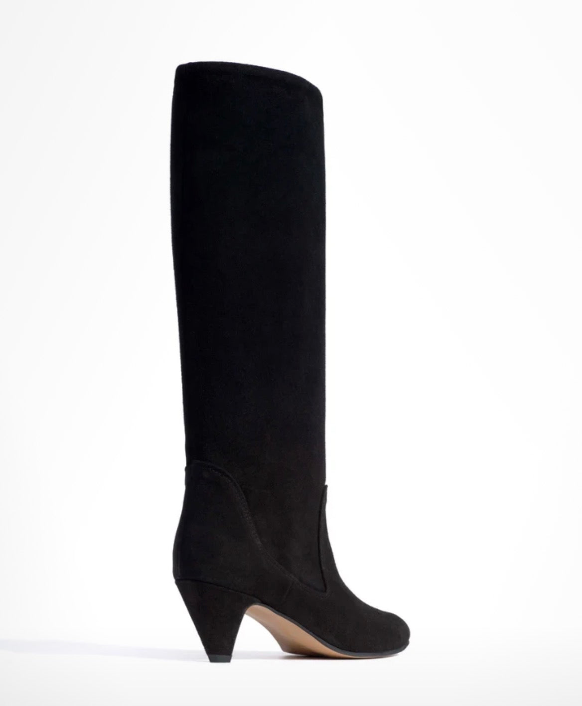 Bota alta de ante negro con tacón ANONIMOUS COPENHAGEN