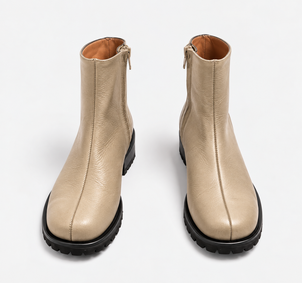 Botines de piel con suela NAGUISA