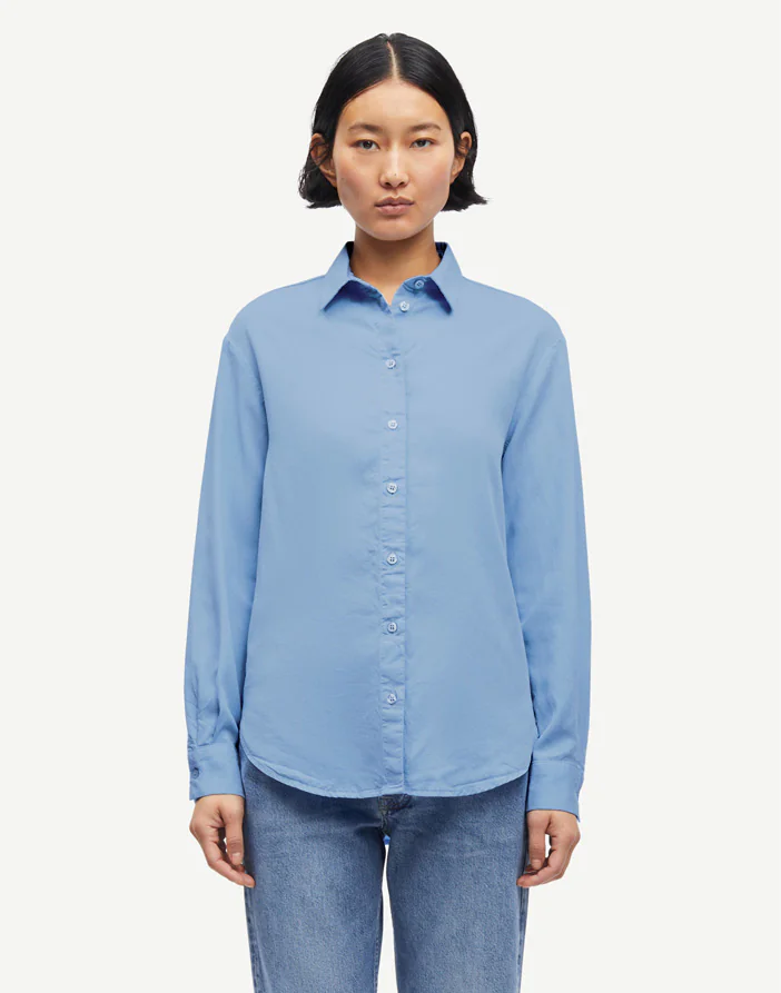 Camisa azul de manga larga SAMSOE SAMSOE