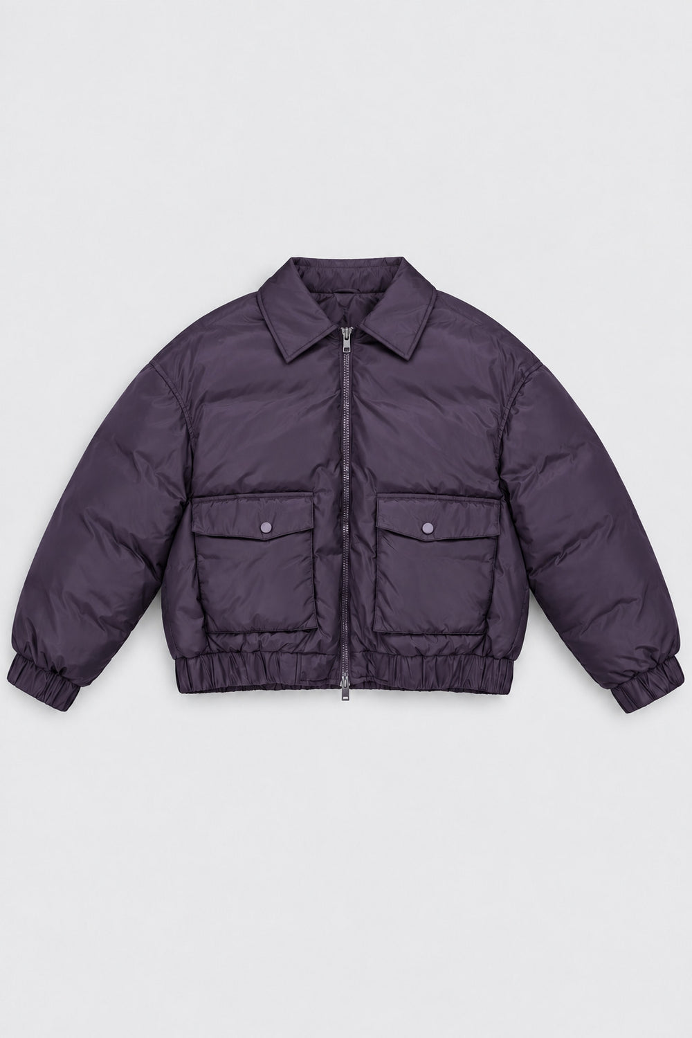 Chaqueta bomber acolchada en color berenjena LIVIANA CONTI