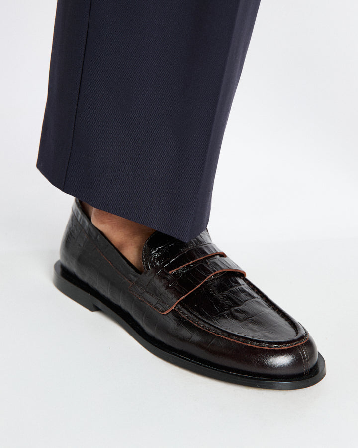 Mocasines de piel efecto coco NAGUISA