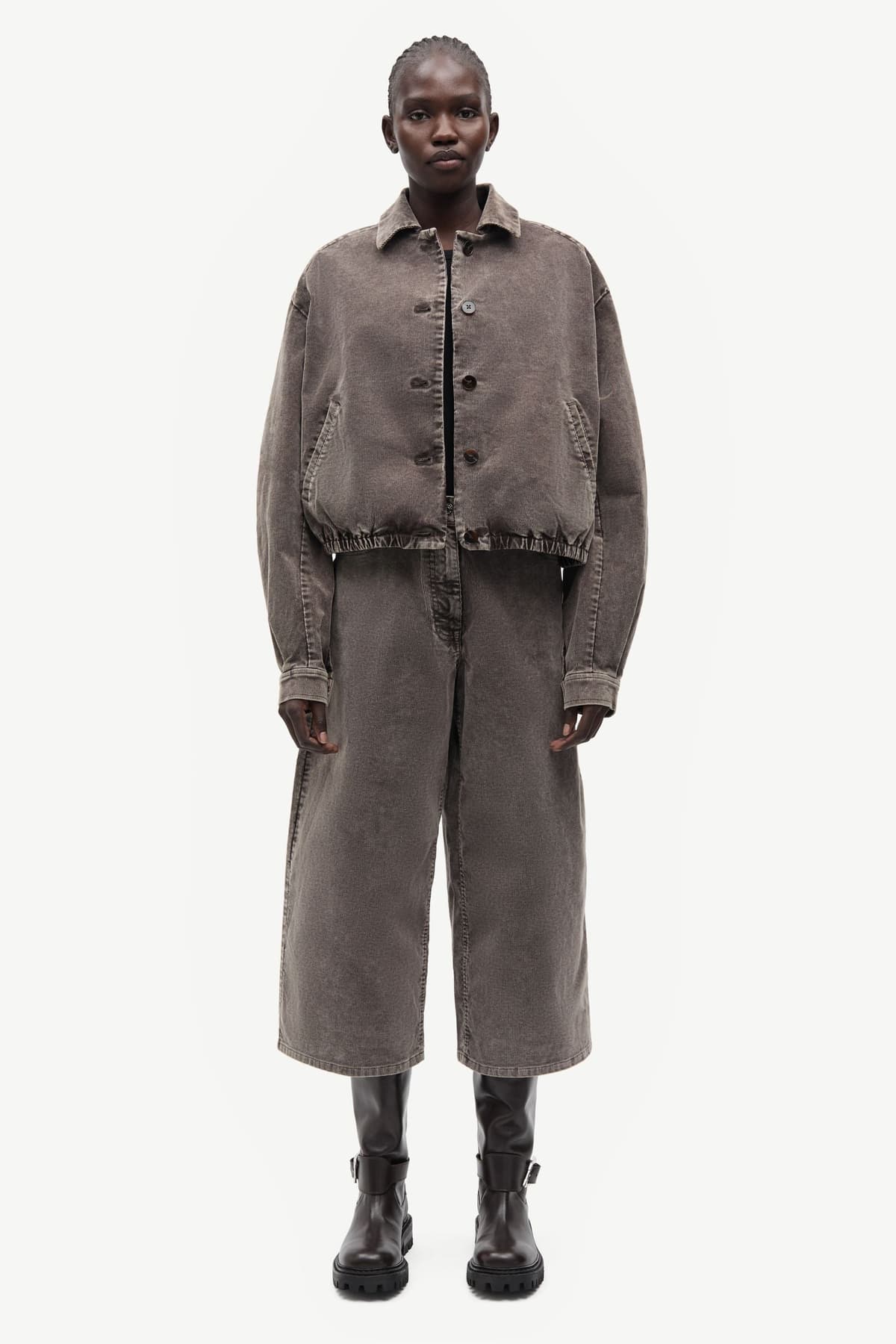 Pantalon culotte de pana