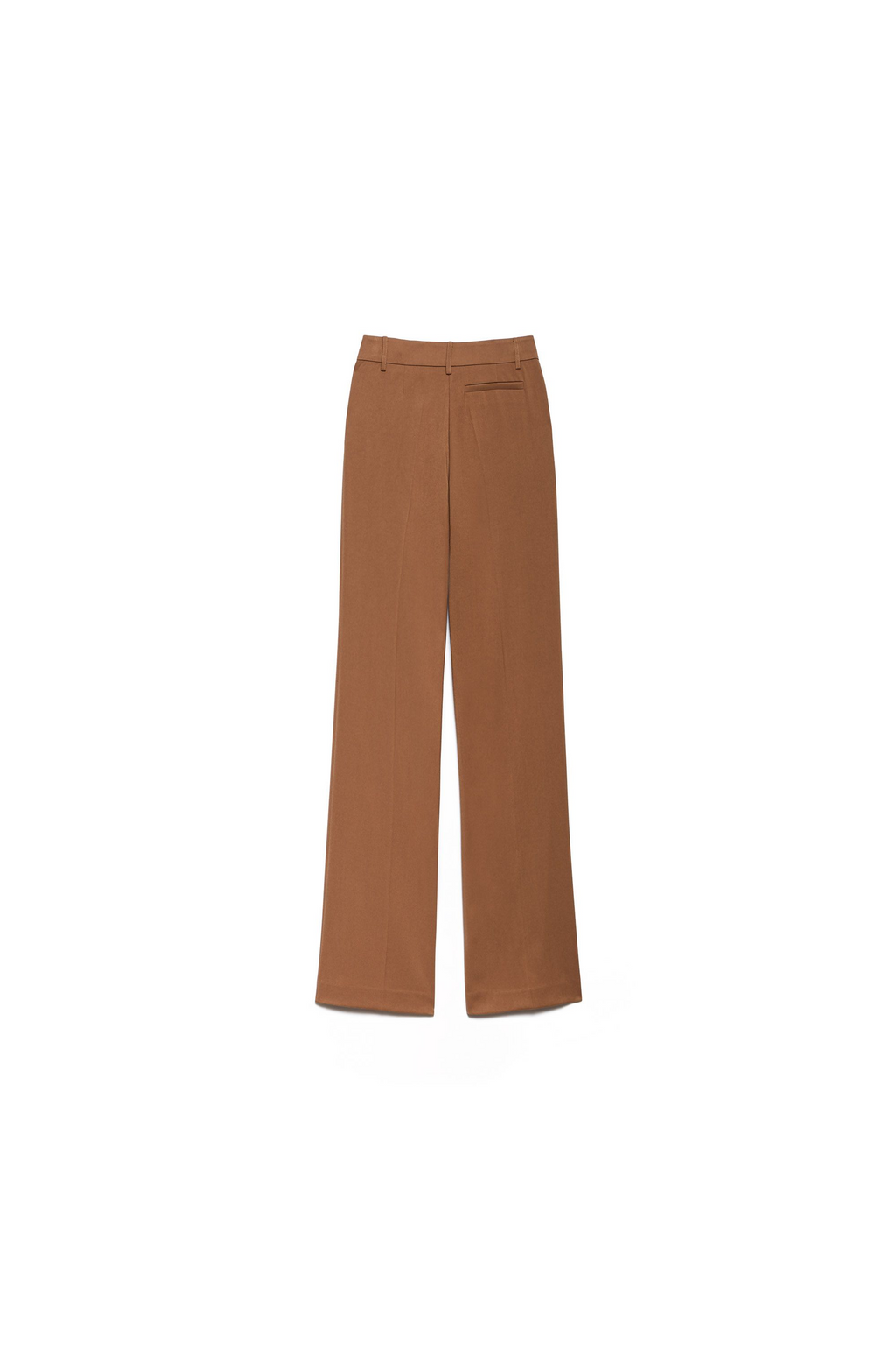 Pantalón de traje de corte fluido camel
