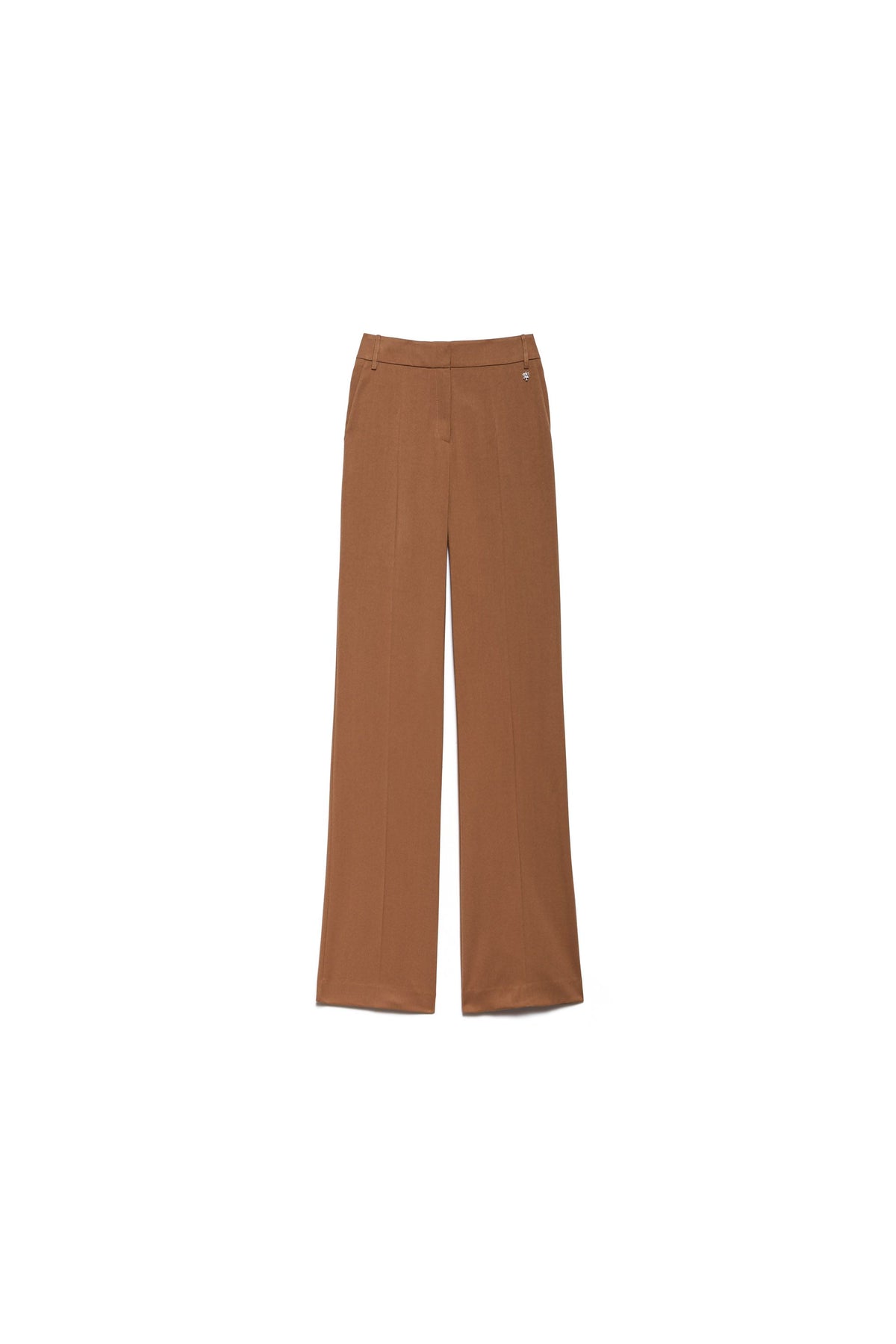 Pantalón de traje de corte fluido camel