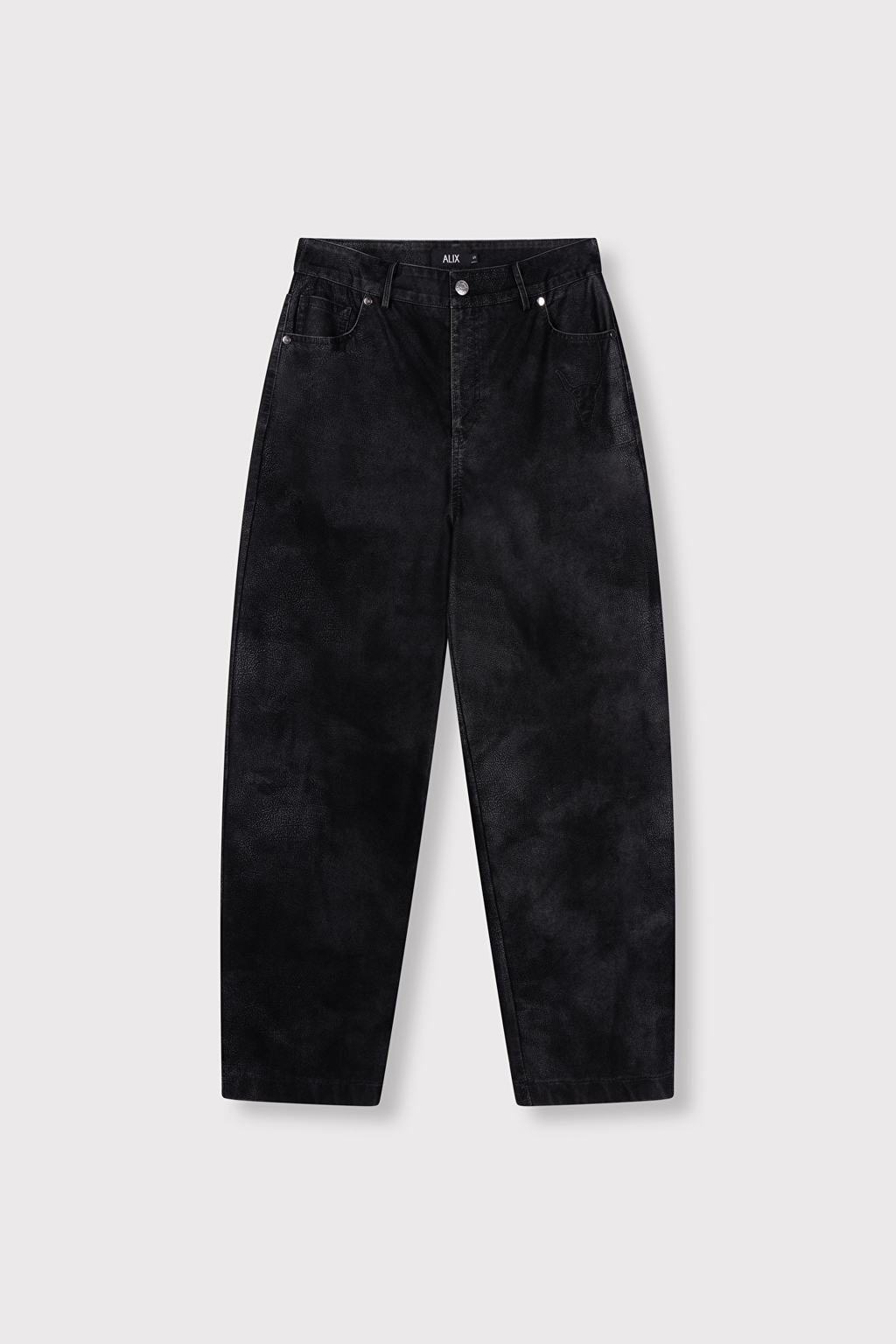 pantalón efecto gamuza de cinco bolsillos