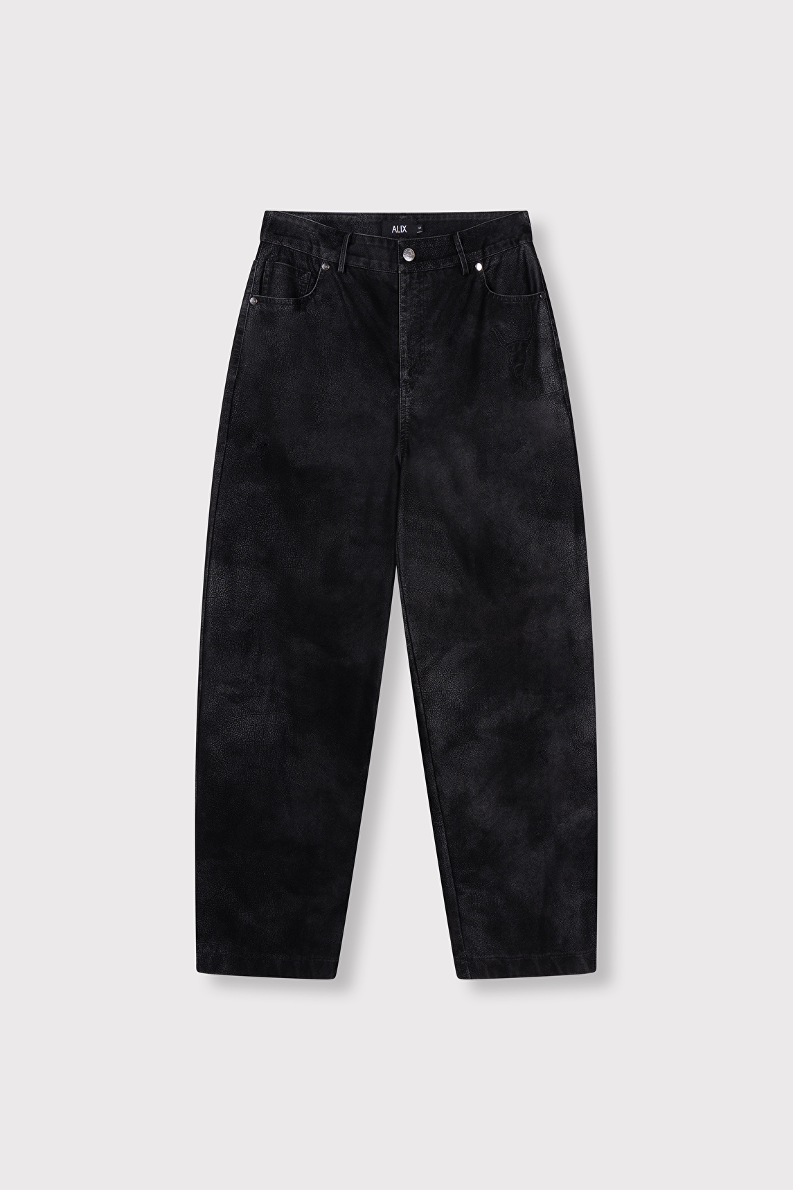 pantalón efecto gamuza de cinco bolsillos